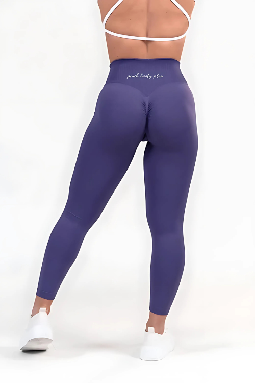 "SCULPT" V-waist Scrunch Leggings - Indigo
