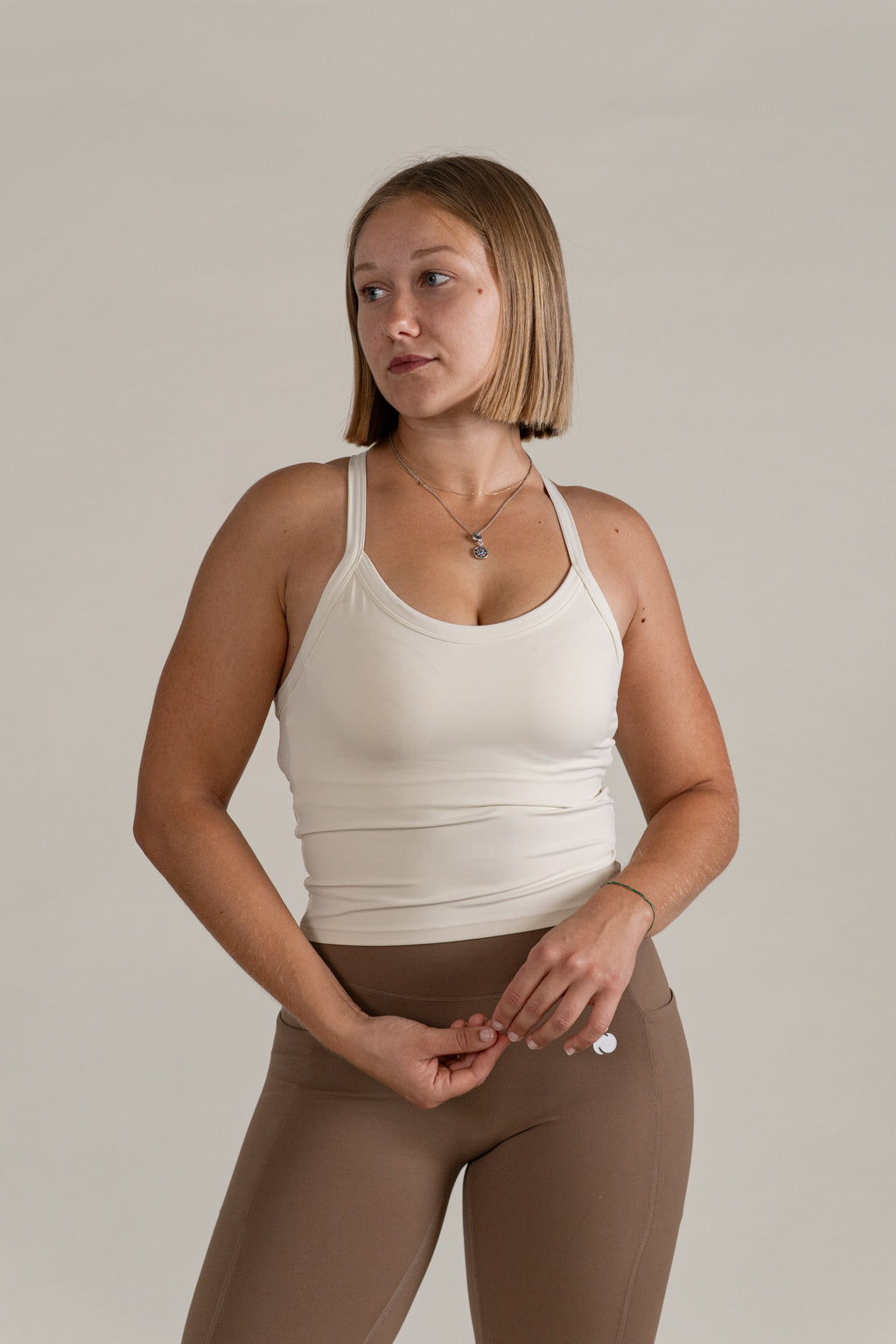 “STYLE” Cross top - Cream