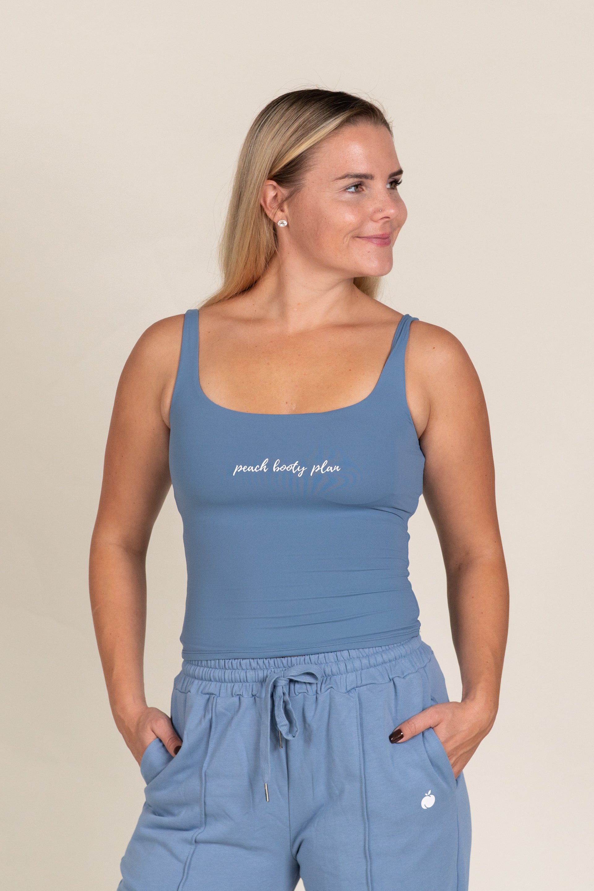 “BASE” Seamless Tank Top - Baby Modra