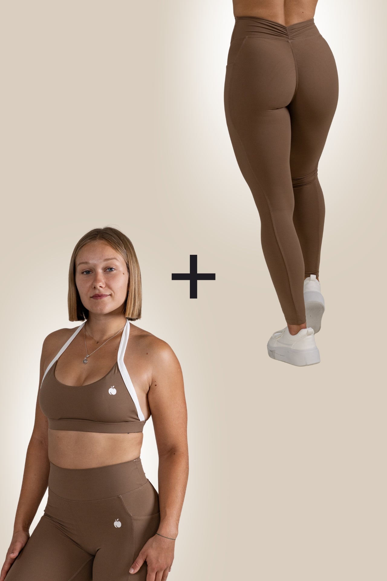 "STYLE" SET : Pajkice + Športni Nedrček (Mocha)