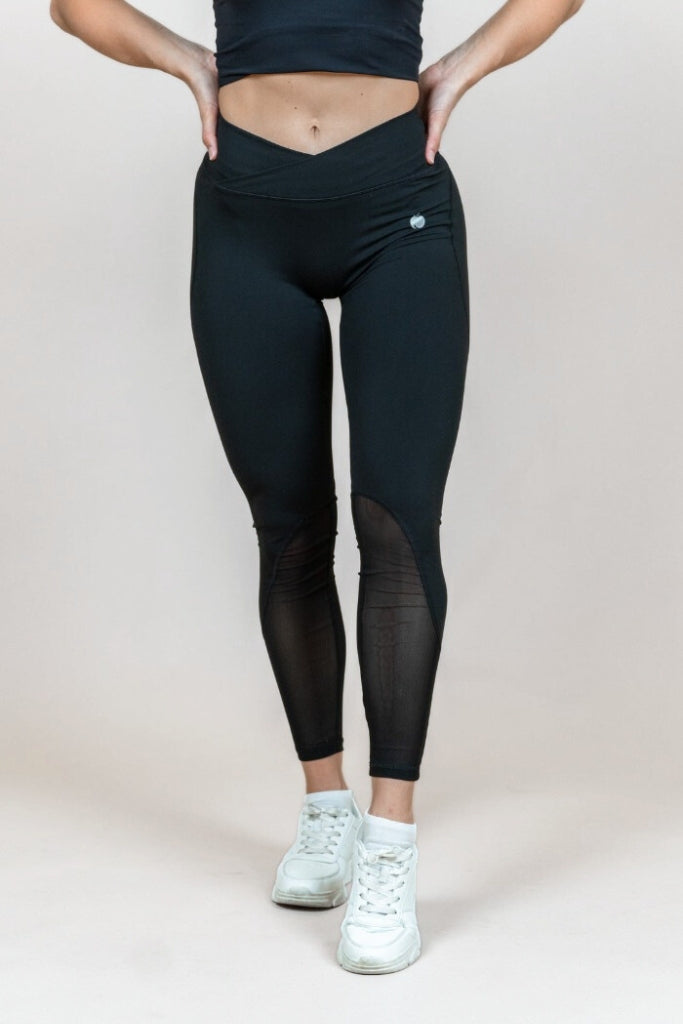 “STYLE”  Mesh V-waist pajkice z mrežico - Black