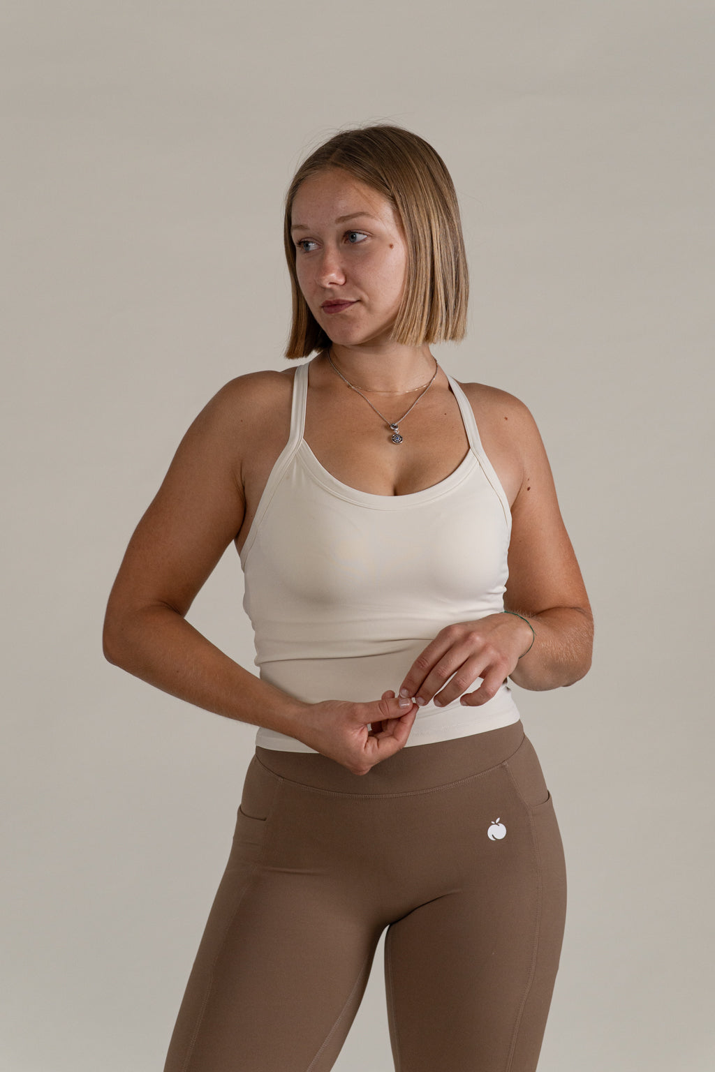 “STYLE” Cross top - Cream