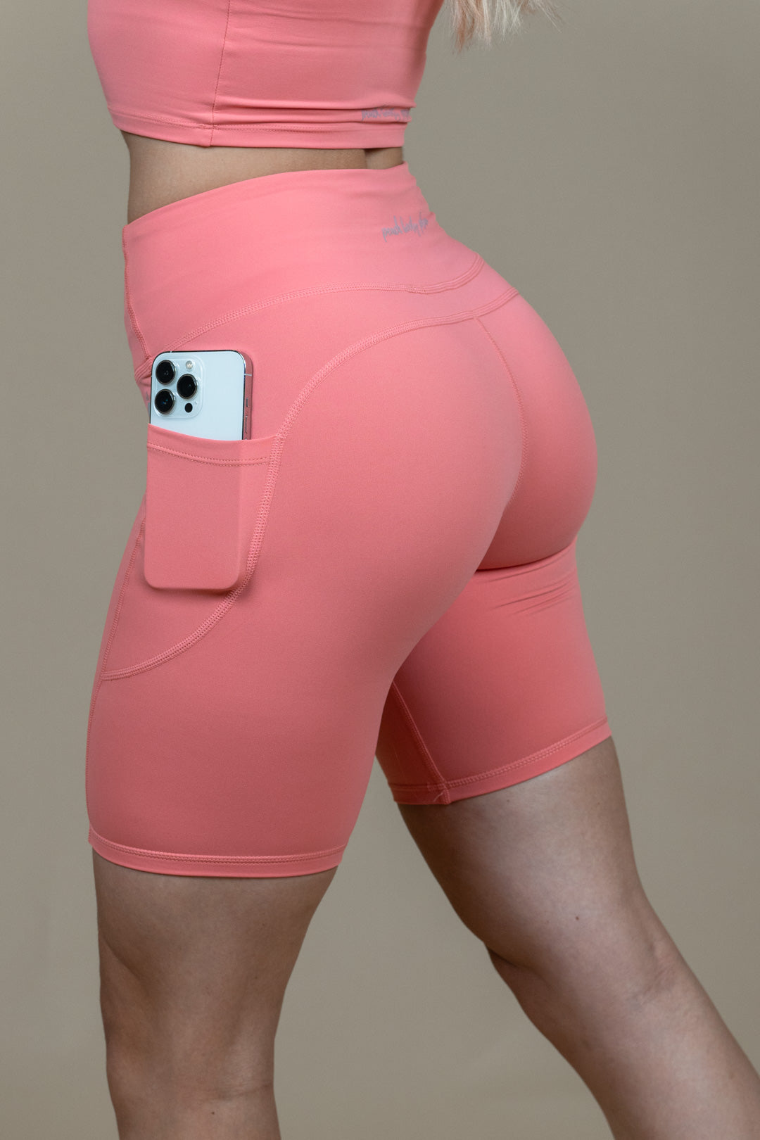 ''Base'' Biker kratke hlače - Coral Pink