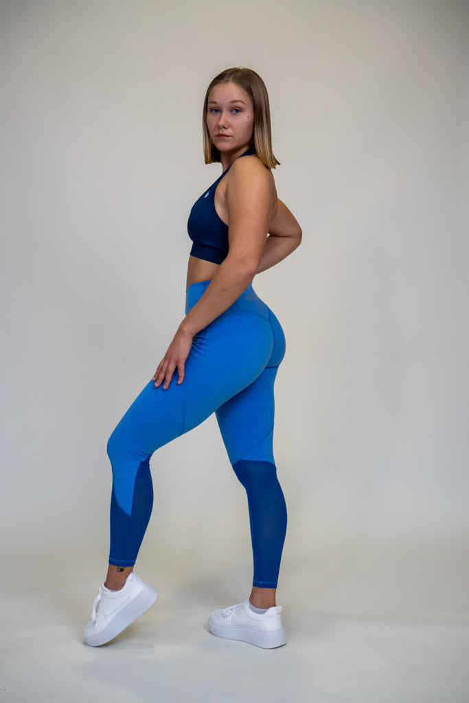 “STYLE”  Mesh V-waist pajkice z mrežico - Aqua Blue