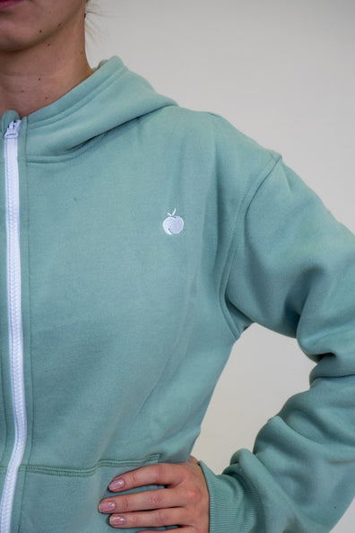 “STYLE” Winter Hoodie s kapuco Zip - Arctic Mint