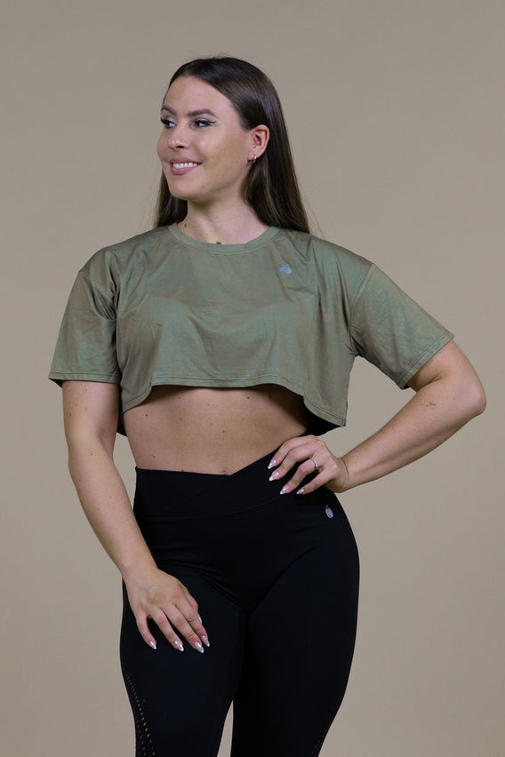 ''Movement Air Pro'' Crop Top - Olive Green