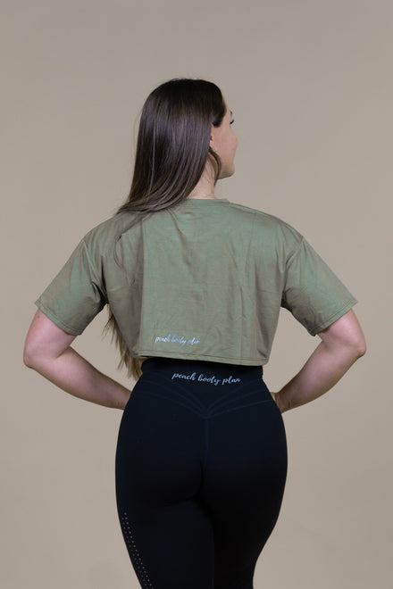 ''Movement Air Pro'' Crop Top - Olive Green