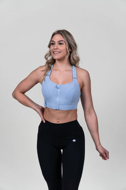 “SCULPT” High Support Športni nedrček - Light Blue