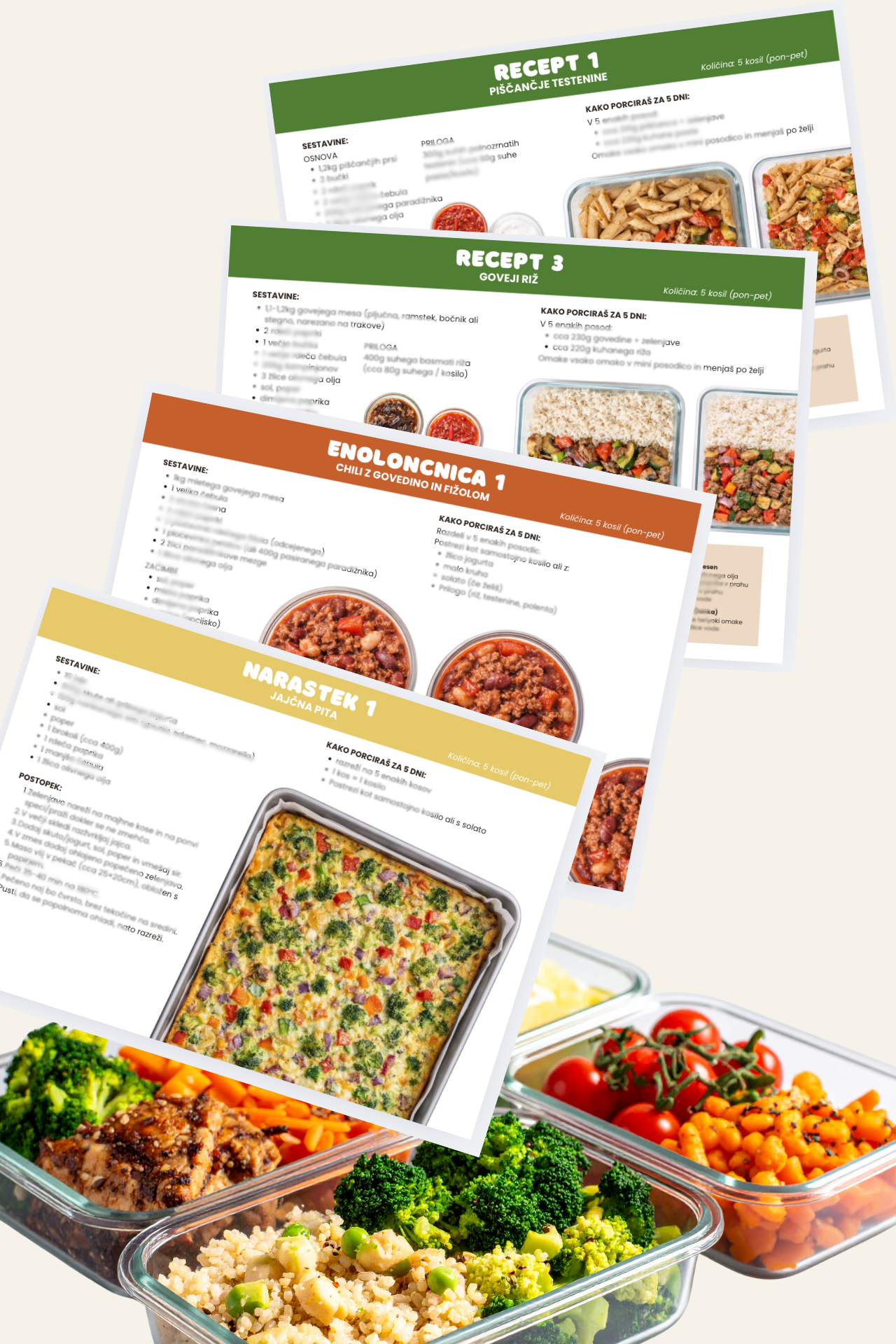 MALICE V SLUŽBI : Knjiga receptov za pripravo hrane v naprej