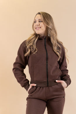 ''Sozy'' Jopa s kapuco zip - Teddy Brown